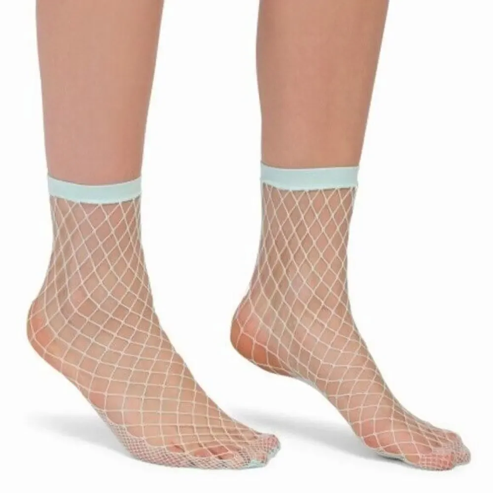 NEW Lot 2 Free People‎ Riot Sport & Sugar Sugar Fishnet Ankle Socks Anklet OS